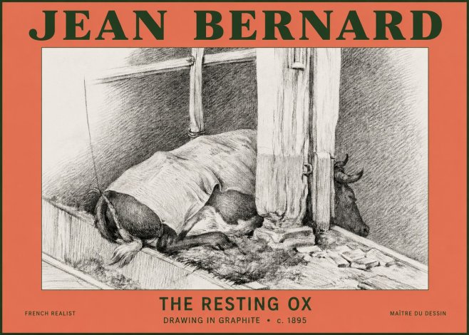 Jean Bernard The Resting Ox No2 - Plakat