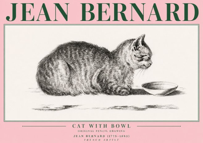 Jean Bernard The Cat No4 - Plakat