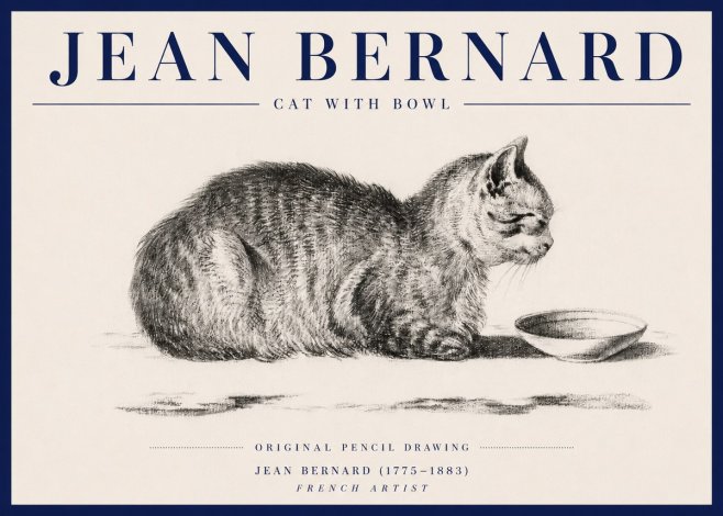 Jean Bernard The Cat No6 - Plakat