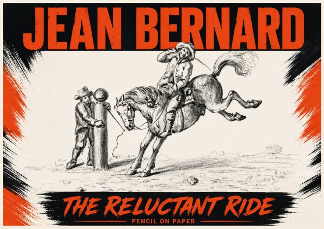 Jean Bernard A Study of the Bucking Horse No6 - Plakat