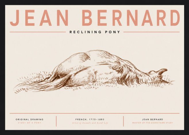 Jean Bernard Horse Study II No6 - Plakat