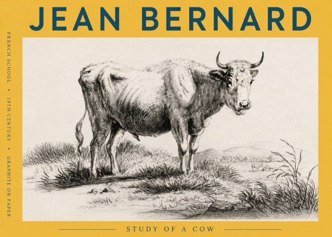 Jean Bernard Study of a Cow XVI No6 - Plakat