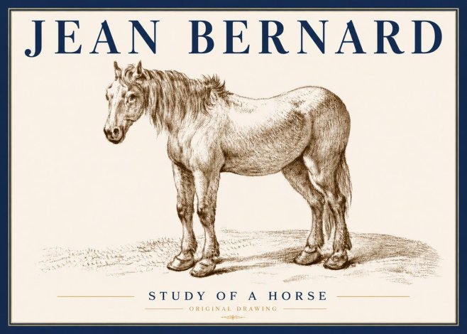 Jean Bernard Study of a Horse XIV No6 - Plakat