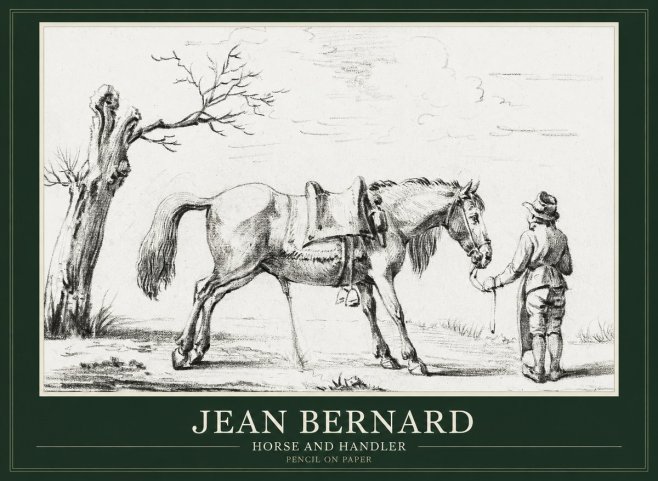 Jean Bernard Horse and Handler No1 - Plakat