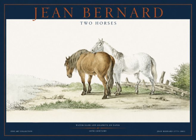 Jean Bernard Two Horses II No2 - Plakat
