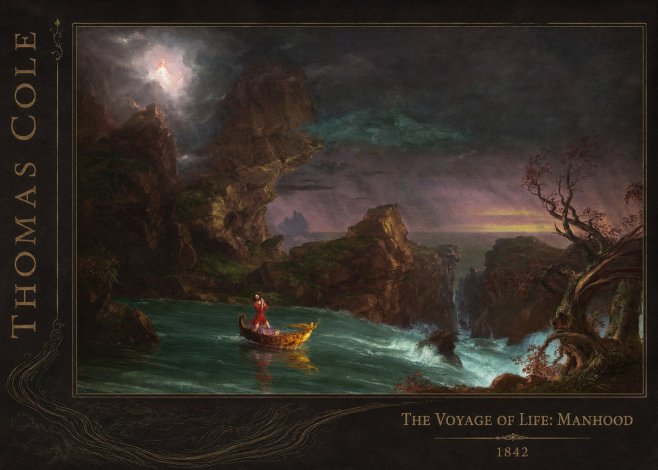 Thomas Cole The Voyage of Life: Manhood II No2 - Plakat