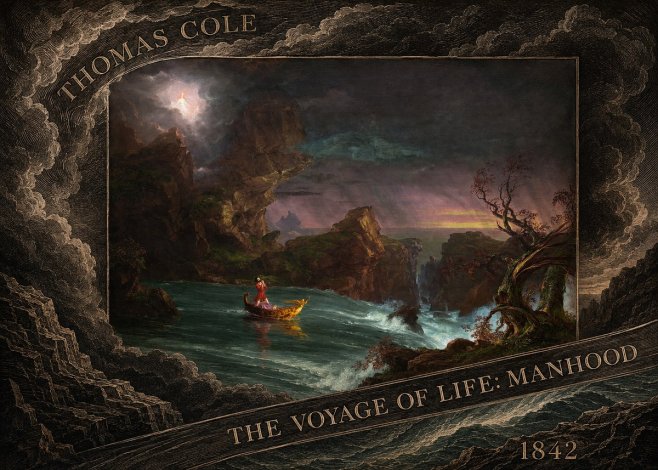 Thomas Cole The Voyage of Life: Manhood II No6 - Plakat