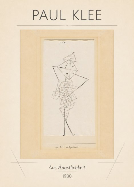 Paul Klee Aus Ängstlichkeit No1 - Plakat