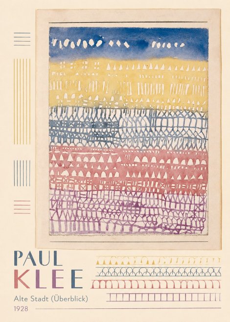 Paul Klee Alte Stadt (Überblick) No5 - Plakat