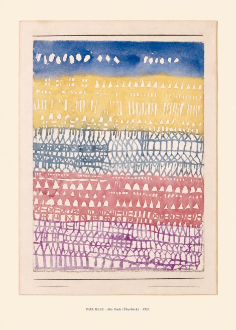 Paul Klee Alte Stadt (Überblick) No6 - Plakat