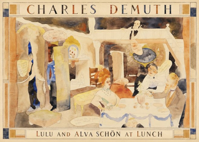 Charles Demuth Lulu and Alva Schön at Lunch No1 - Plakat