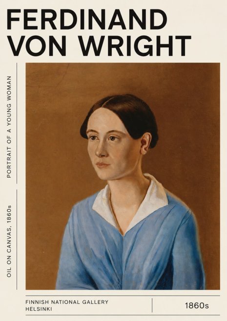 Ferdinand von Wright Portrait of a Young Woman No5 - Plakat