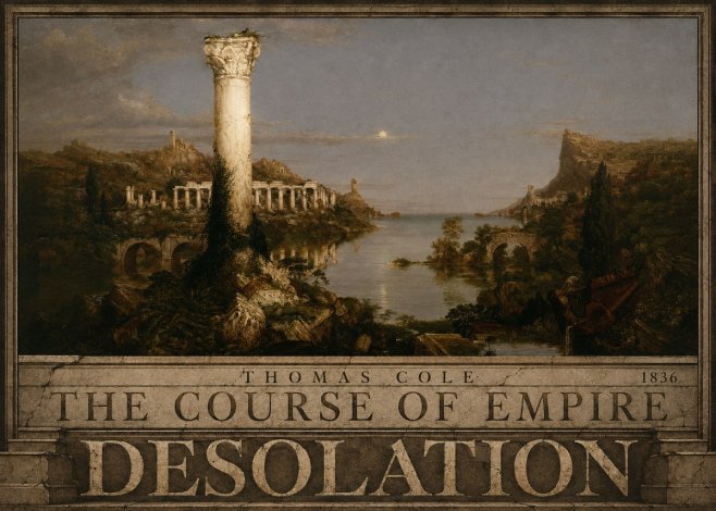Thomas Cole The Course of Empire: Desolation No4 - Plakat