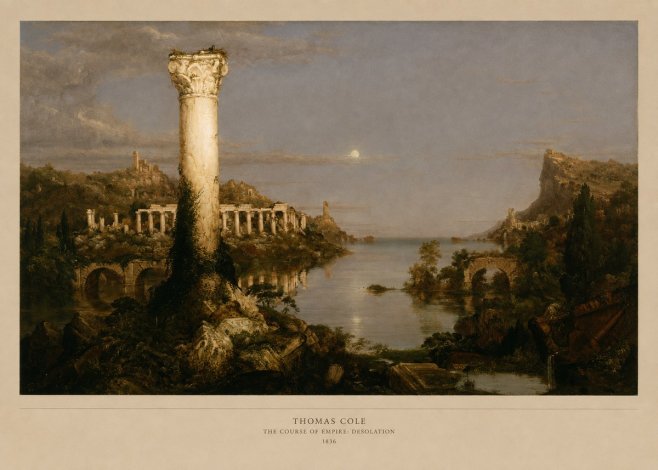 Thomas Cole The Course of Empire: Desolation No5 - Plakat