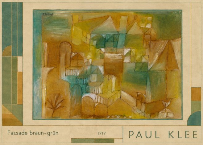 Paul Klee Fassade Braun-grün No1 - Plakat