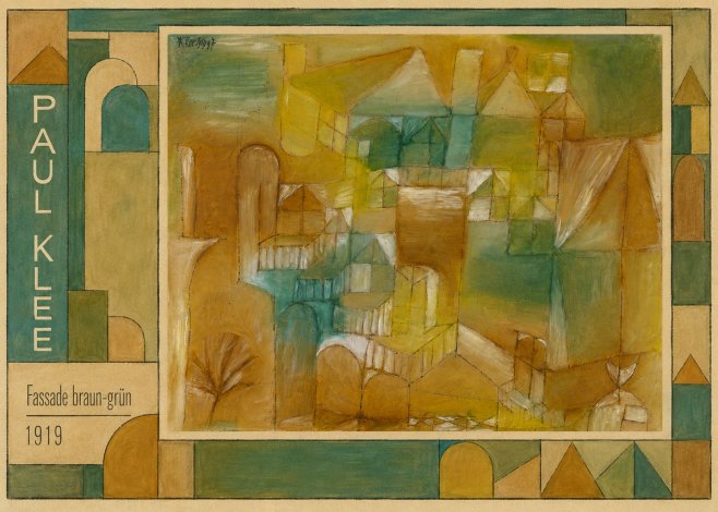 Paul Klee Fassade Braun-grün No2 - Plakat
