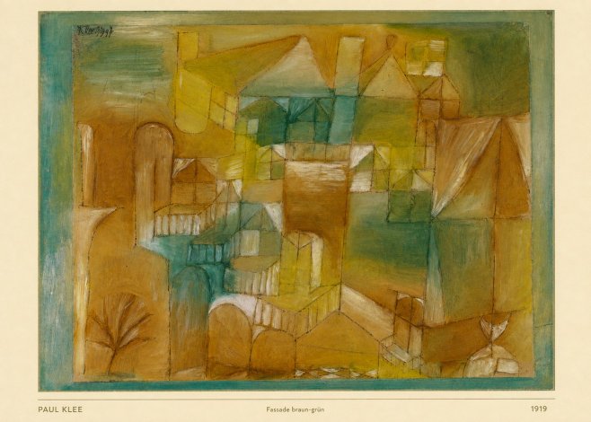 Paul Klee Fassade Braun-grün No5 - Plakat