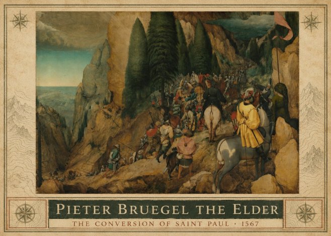 Pieter Bruegel The Conversion of Saint Paul I No3 - Plakat