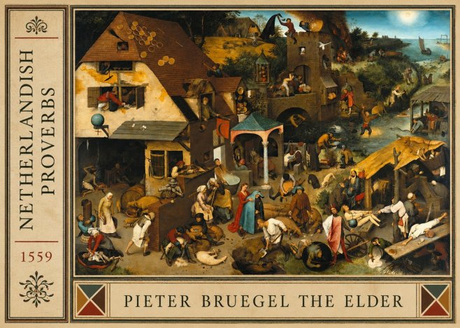 Pieter Bruegel The Netherlandish Proverbs I No4 - Plakat