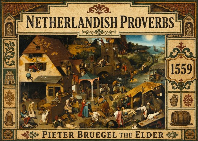 Pieter Bruegel The Netherlandish Proverbs I No5 - Plakat