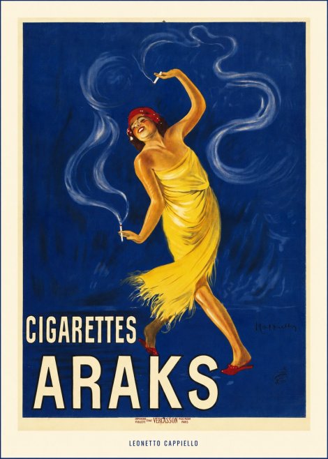 Leonetto Cappiello Cigarettes Araks No6 - Plakat