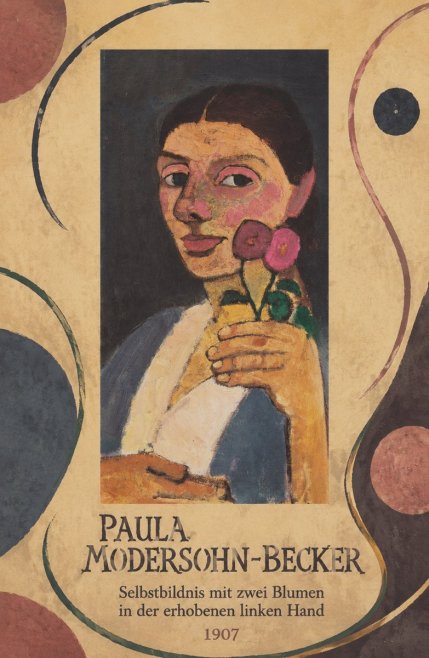 Paula Modersohn-Becker Selbstbildnis Mit Zwei Blumen in Der Erhobenen Linken Hand No3 - Plakat