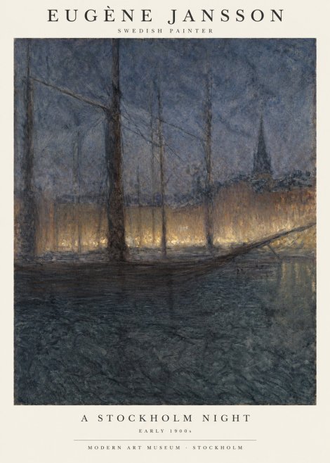 Eugène Jansson Evening on the Water No2 - Plakat