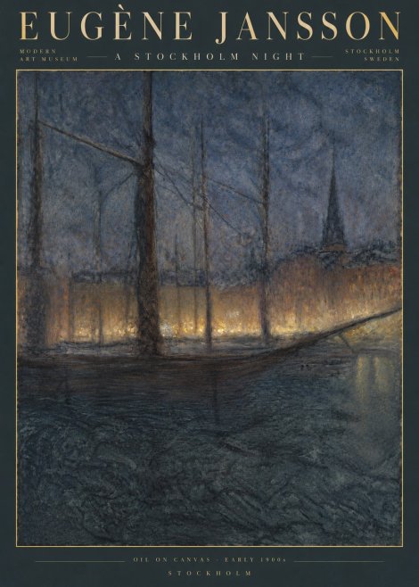 Eugène Jansson Evening on the Water No5 - Plakat