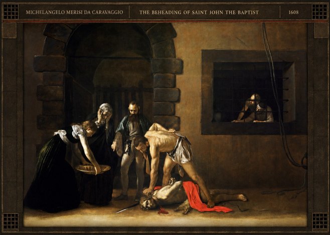 Michelangelo Merisi da Caravaggio The Beheading of Saint John the Baptist No5 - Plakat
