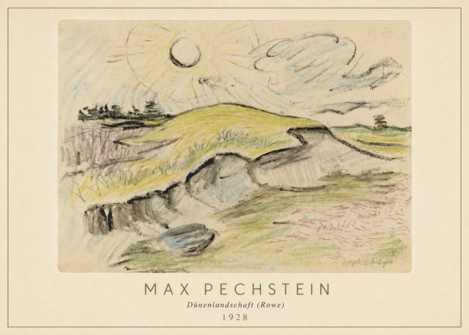 Max Pechstein Dünenlandschaft (Rowe) No3 - Plakat