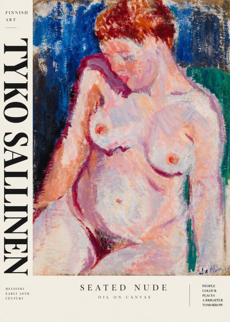 Tyko Sallinen Seated Nude No6 - Plakat