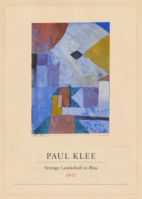 Paul Klee Strenge Landschaft in Blau No4 - Plakat