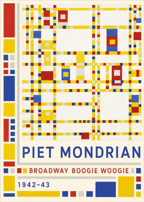 Piet Mondrian Broadway Boogie Woogie No2 - Plakat