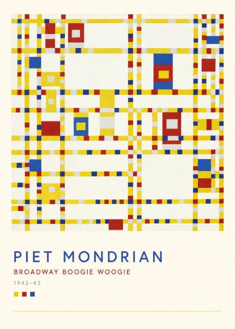 Piet Mondrian Broadway Boogie Woogie No4 - Plakat