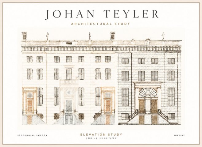 Johan Teyler Elevation Study No1 - Plakat