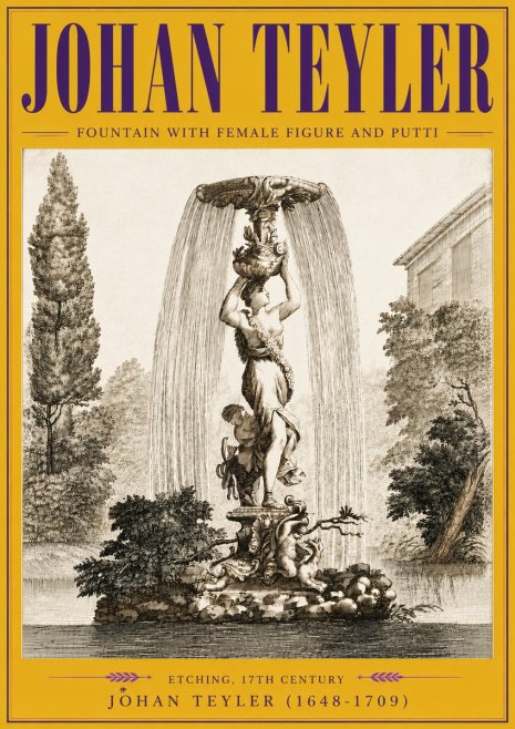 Johan Teyler Fountain with Allegorical Figures No6 - Plakat