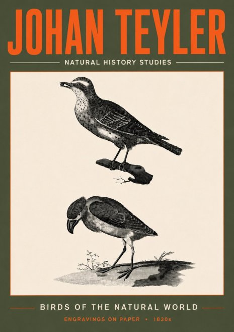 Johan Teyler Birds of the Natural World No6 - Plakat