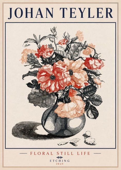 Johan Teyler Floral Still Life I No3 - Plakat
