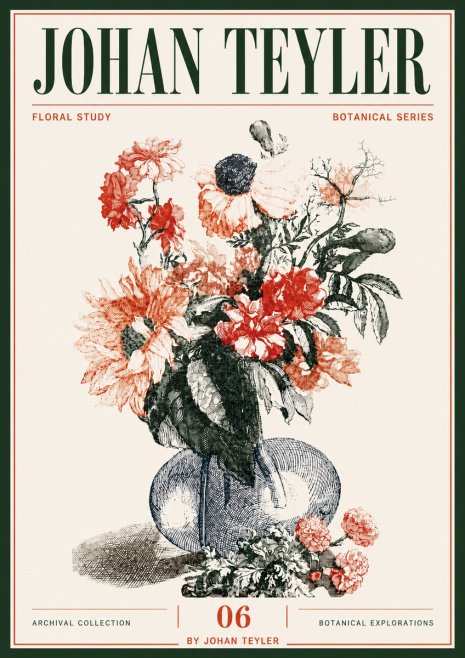 Johan Teyler Floral Study No6 - Plakat