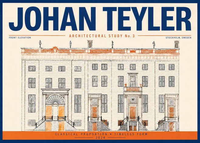 Johan Teyler Architectural Study VI No4 - Plakat