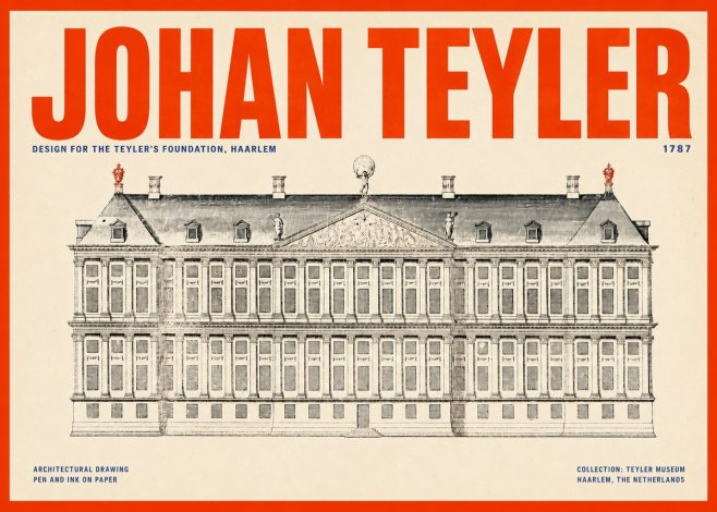Johan Teyler Haarlem Town Hall - Elevation - 1778 No6 - Plakat