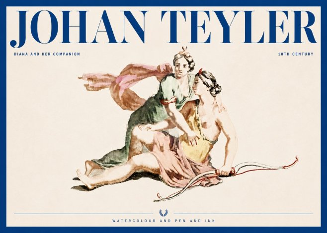 Johan Teyler Diana and Her Companion No4 - Plakat