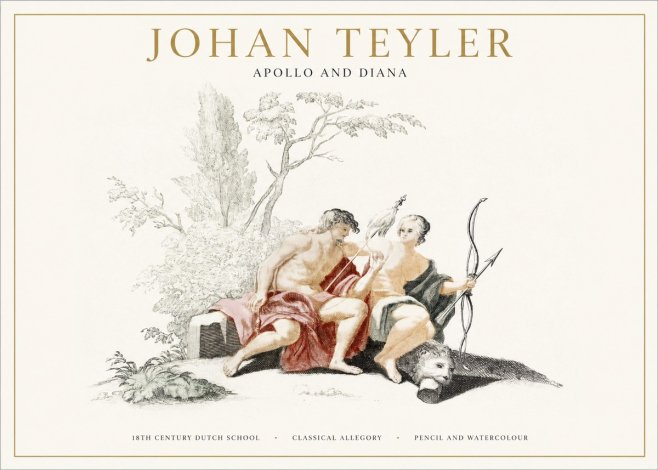 Johan Teyler Classical Study with Cupid and Symbols No5 - Plakat