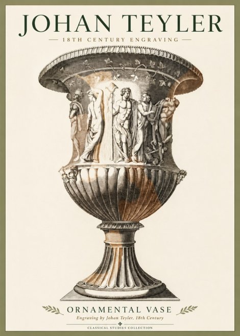 Johan Teyler Ornamental Vase II No4 - Plakat