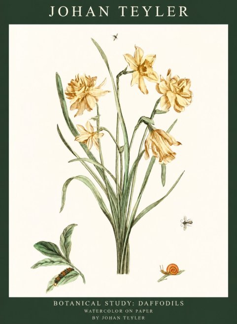 Johan Teyler Daffodils No3 - Plakat