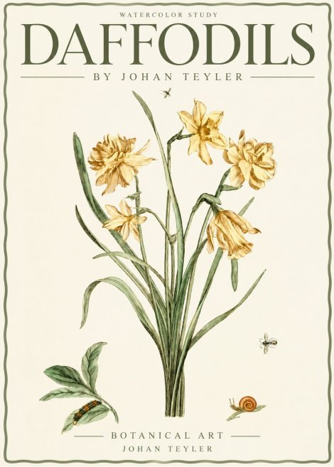 Johan Teyler Daffodils No5 - Plakat