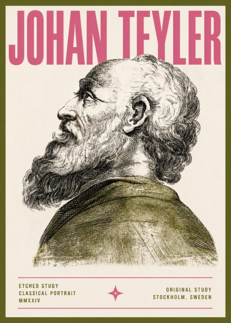 Johan Teyler Profile Study No5 - Plakat