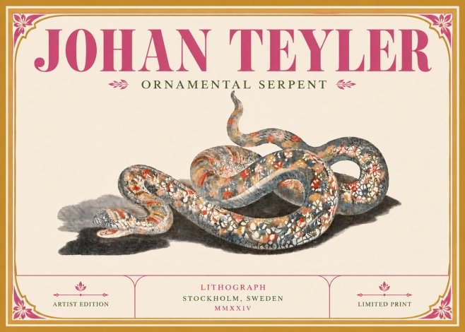 Johan Teyler Ornamental Serpent No6 - Plakat