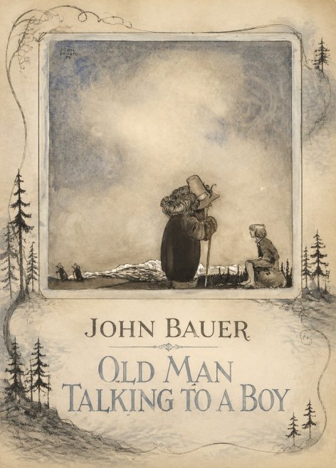John Bauer Old Man Talking to a Boy No2 - Plakat