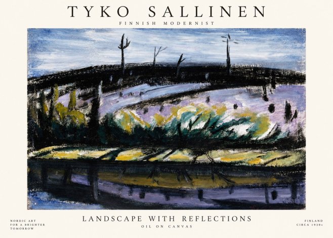 Tyko Sallinen Landscape with Reflections No1 - Plakat